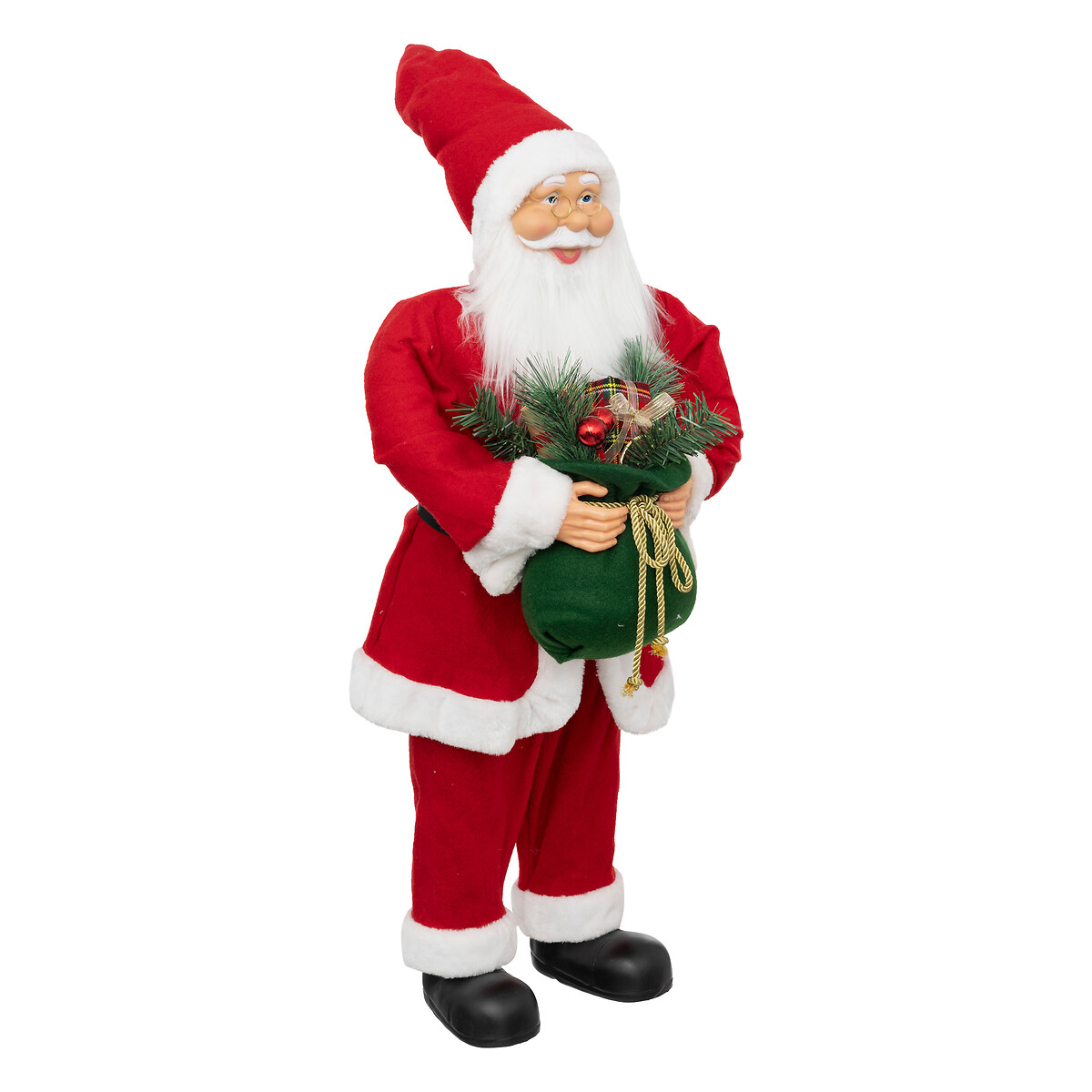 Figura pai natal tradicional com saco verde 90cm da hôma, fotografia 1