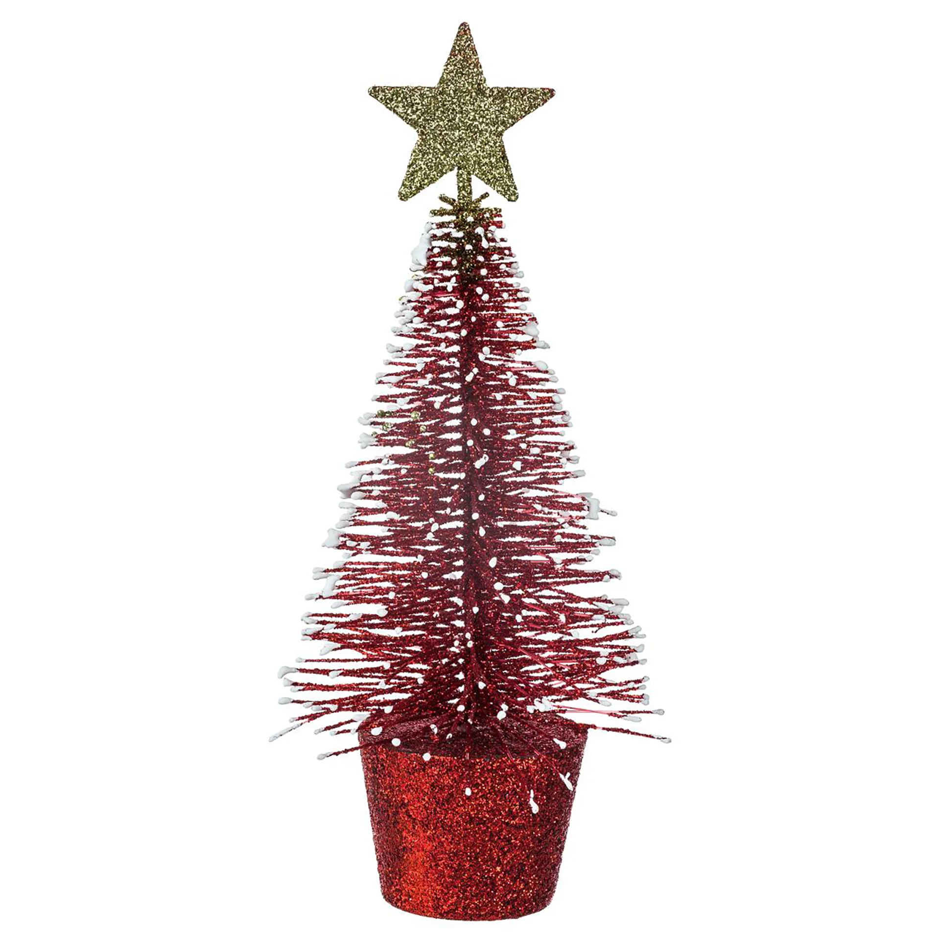 Árvore de natal vermelha com estrela dourada da hôma, fotografia 1