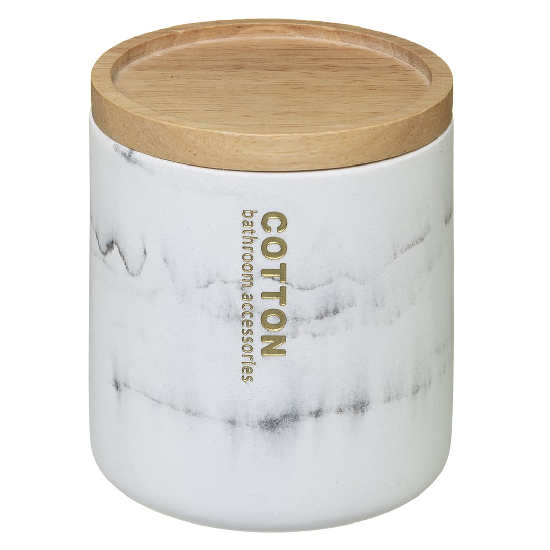 Pote para algodão LEA branco efeito mármore by hôma, photo 1