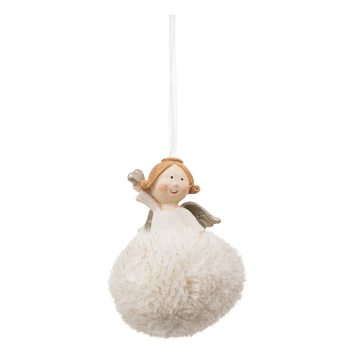 Anjo com pompom branco da hôma, fotografia 1