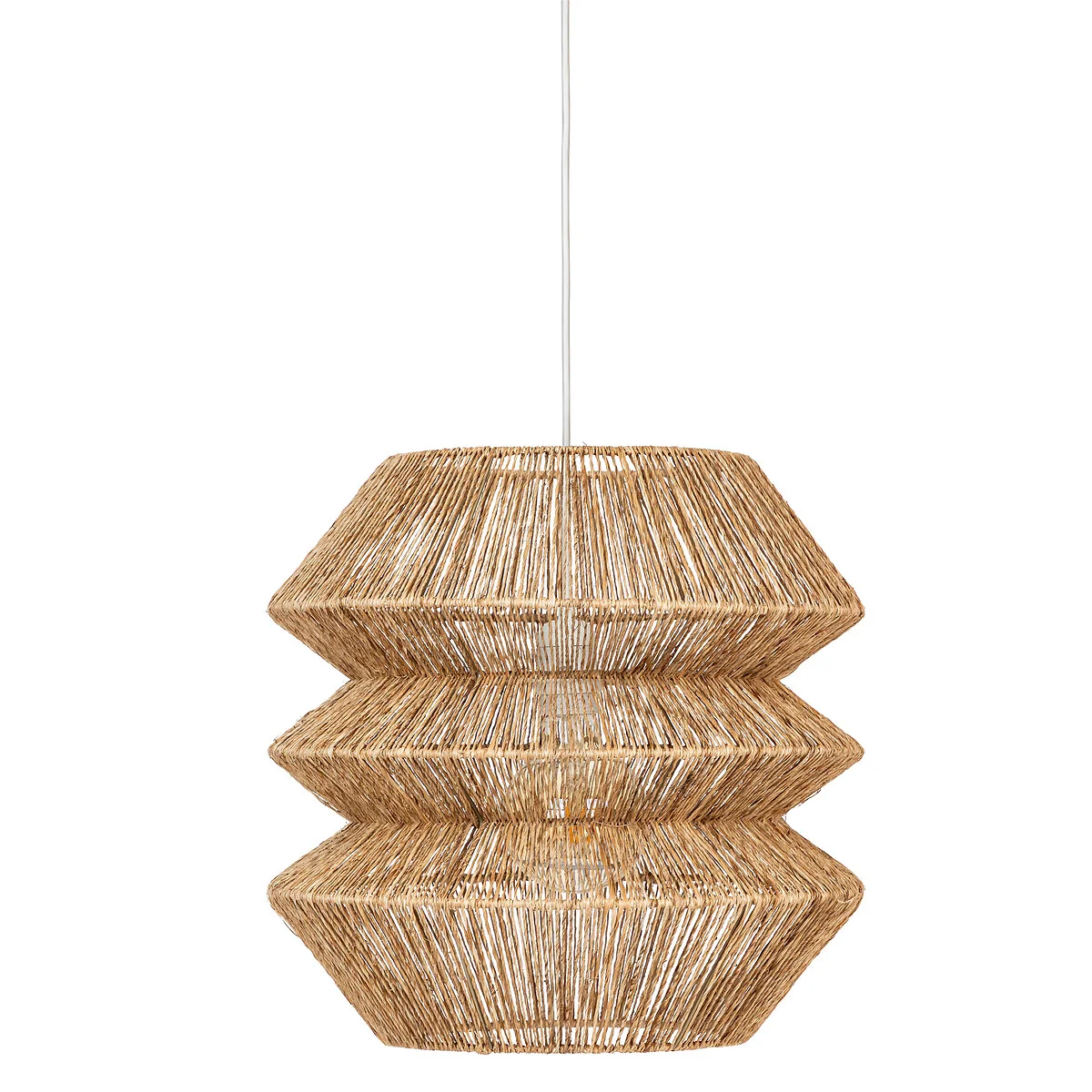 Candeeiro de teto LIZAI bege em juta by hôma, photo 1