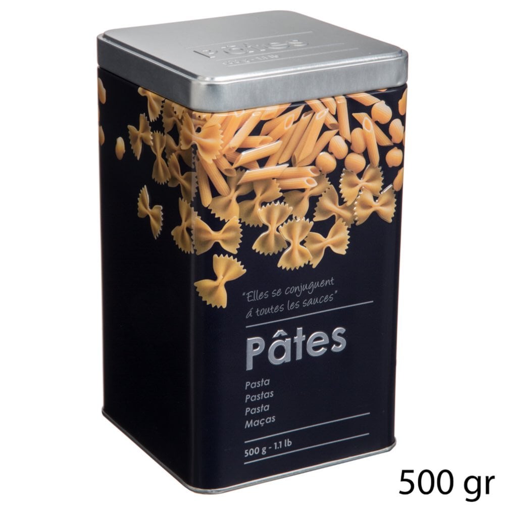 Lata para massa em metal decorada 500gr da hôma, fotografia 1