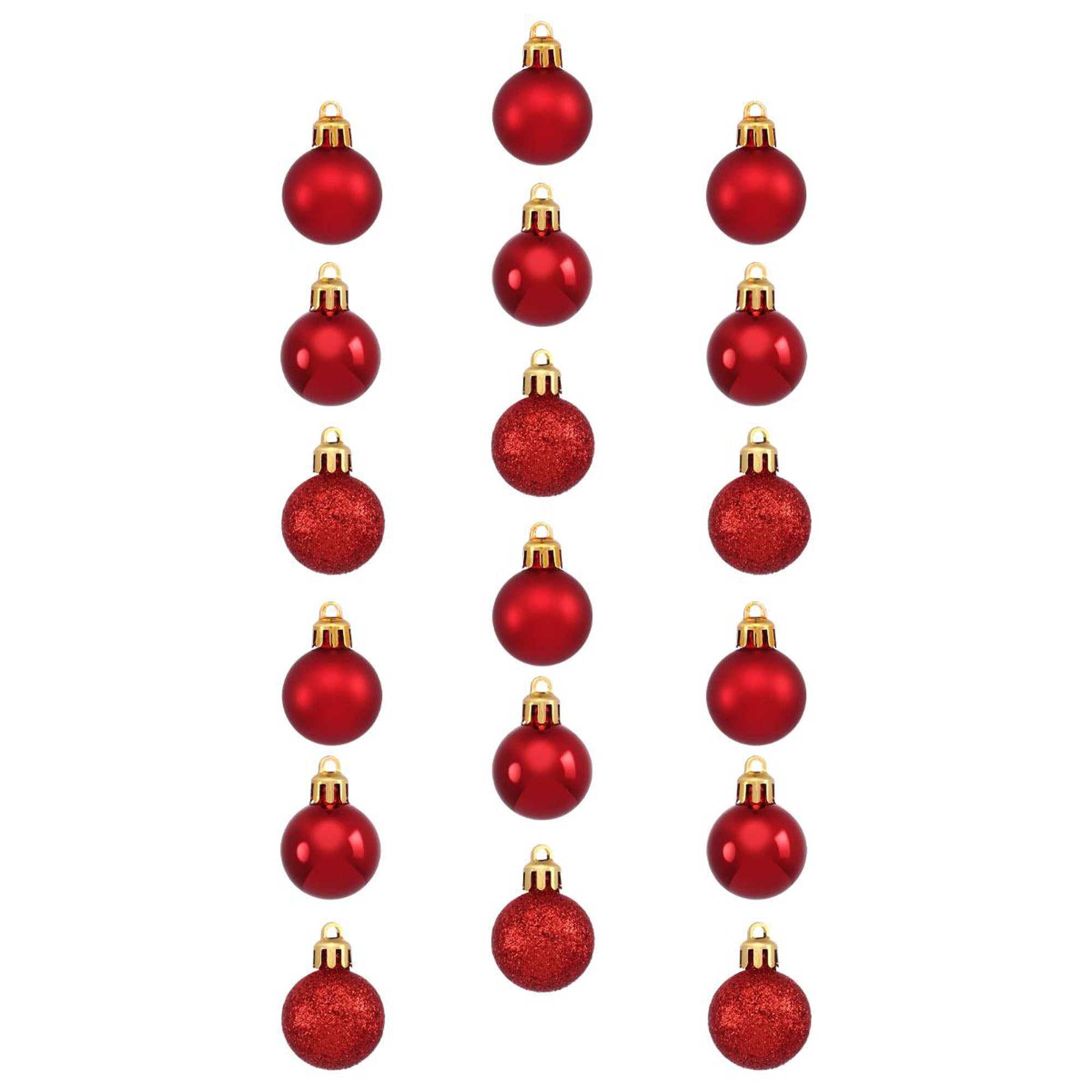 Conjunto de 18 bolas de natal vermelhas decoradas da hôma, fotografia 1