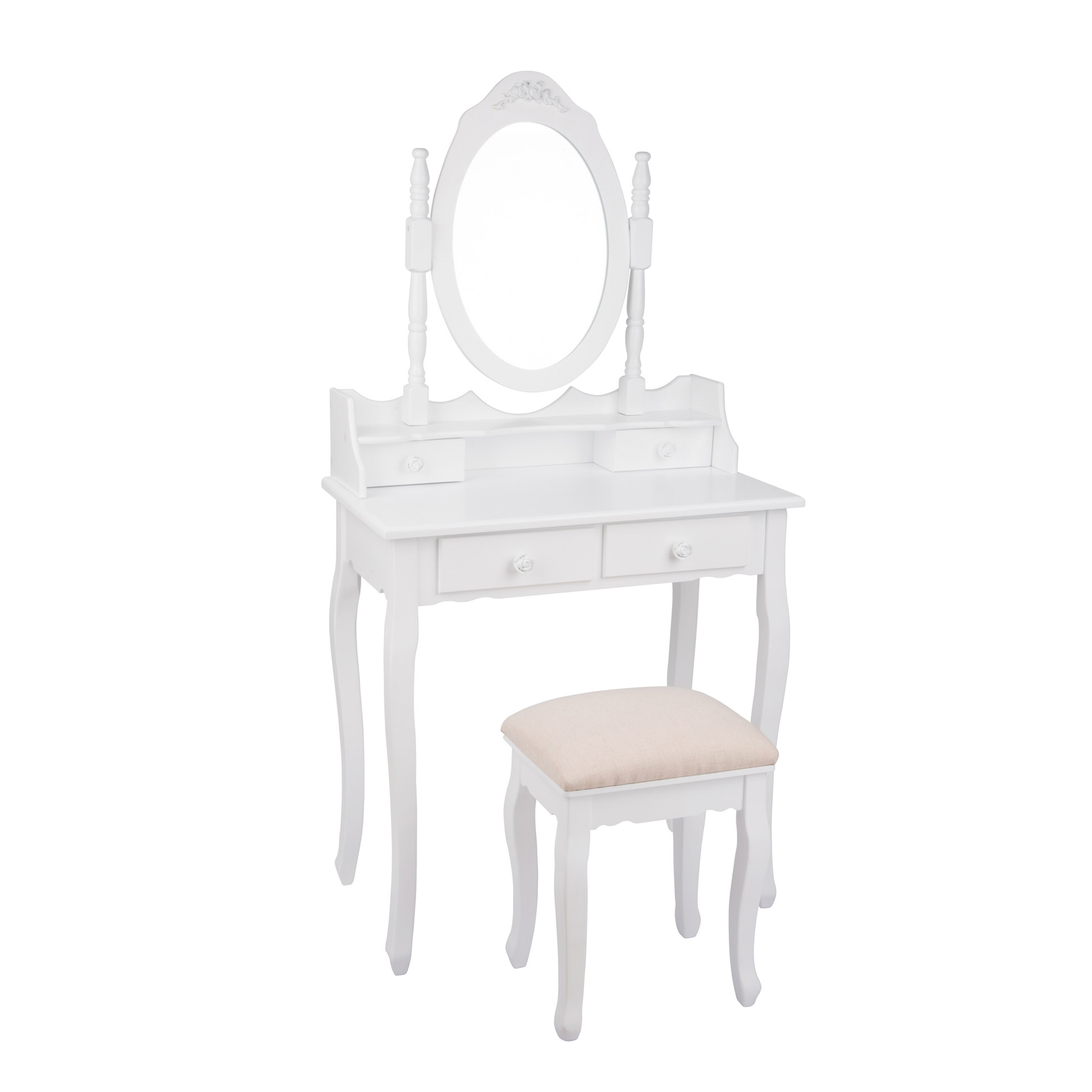 Toucador LILLIOU mdf branco com banco by hôma, photo 1