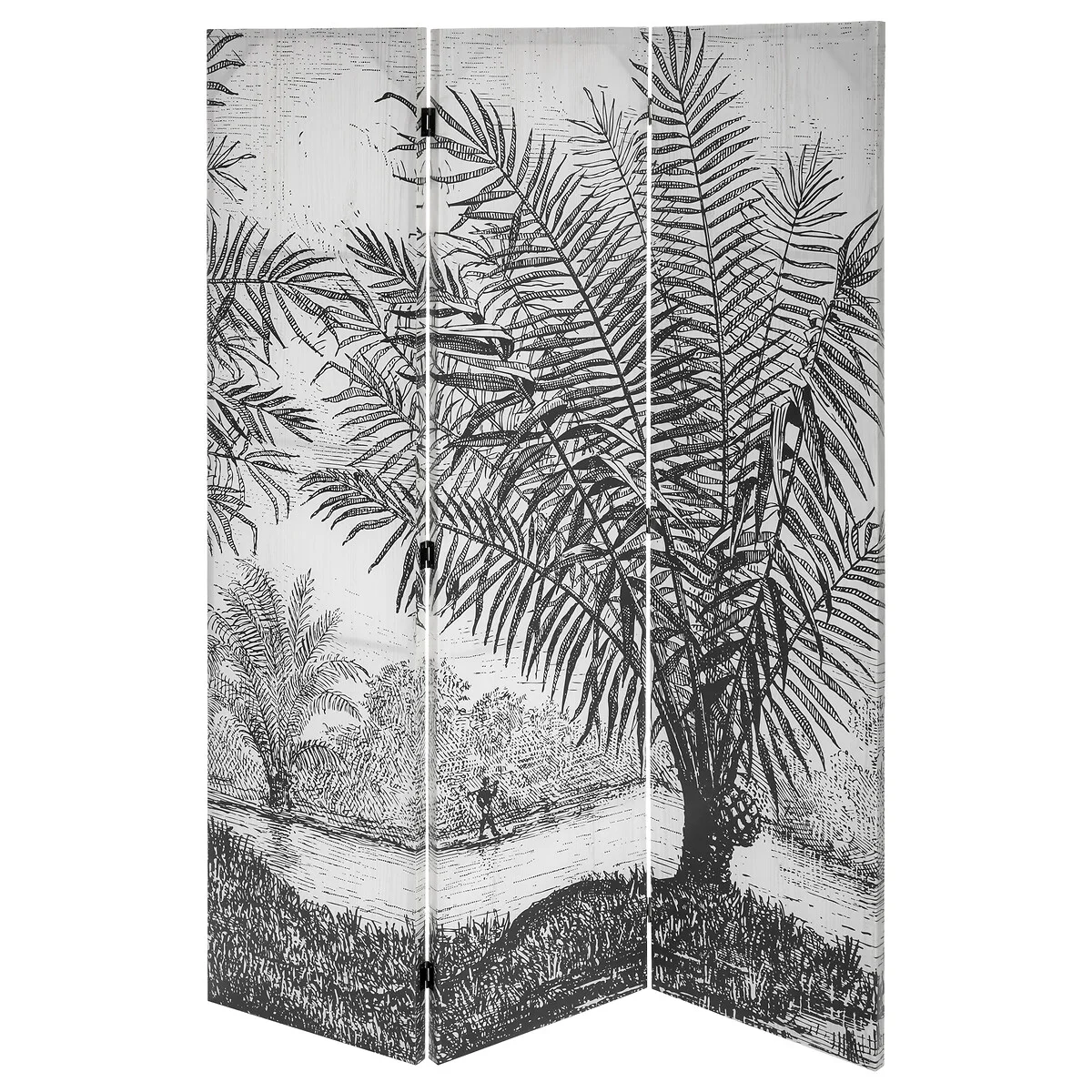 Biombo decorativo preto e branco paisagem CUBA da hôma, fotografia 1