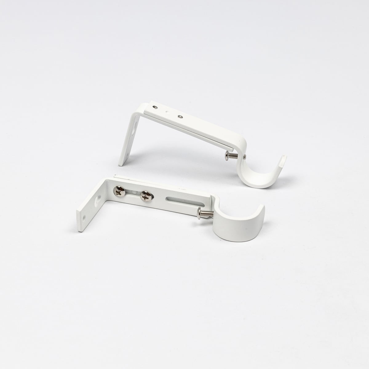 Conjunto de 2 suportes branco mate para calha extensível da hôma, fotografia 1