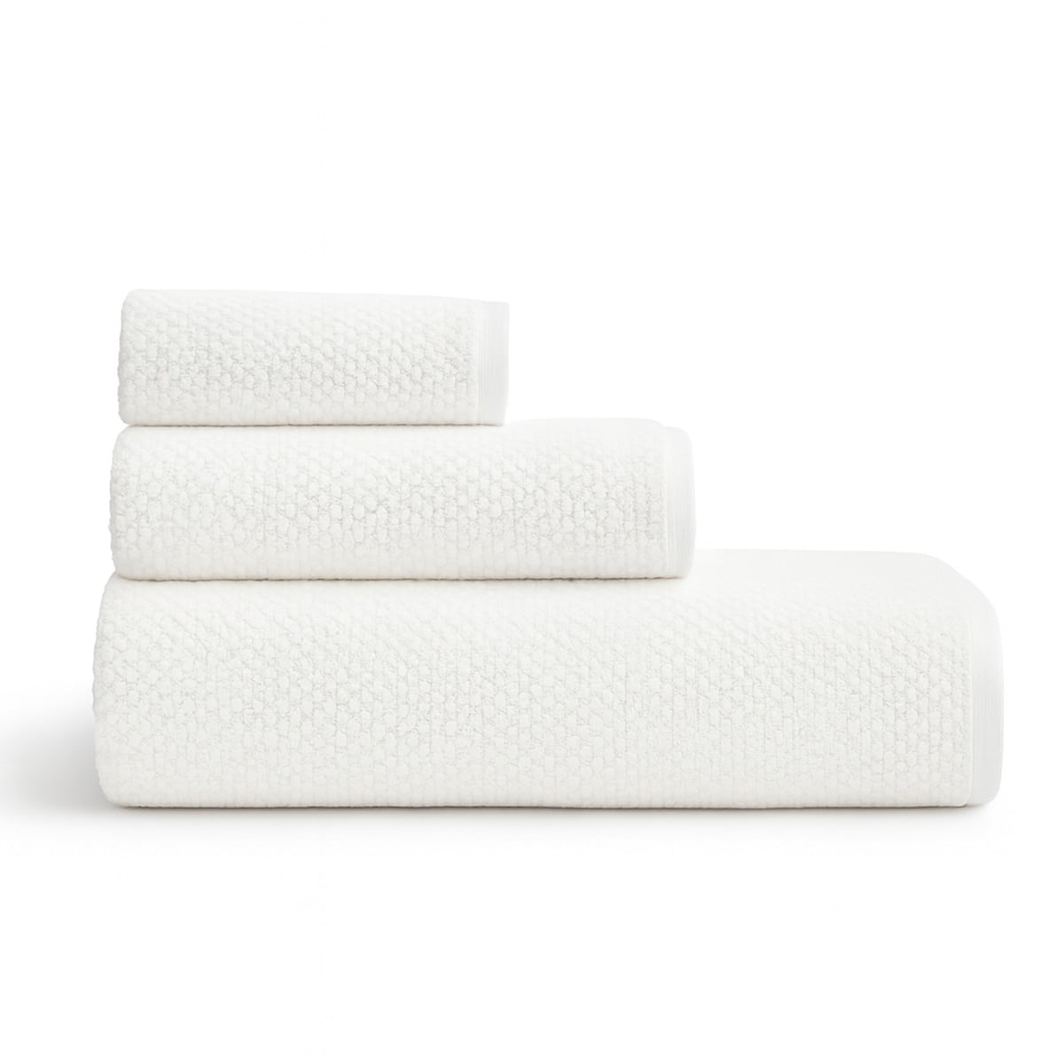 Conjunto de 3 toalhas de banho ALIZEE branco da hôma, fotografia 1