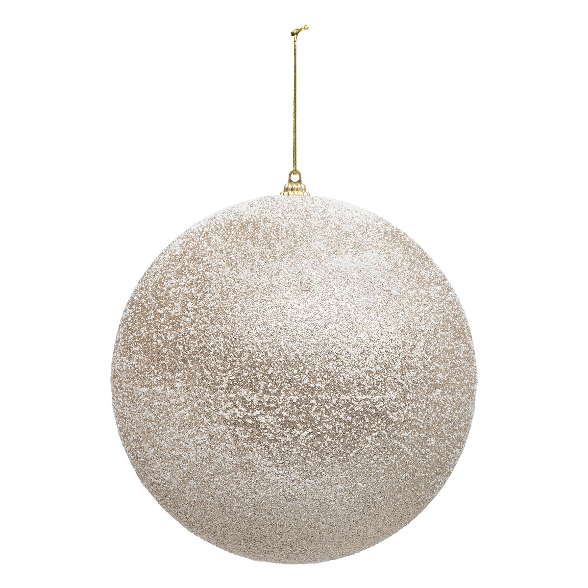 Bola dourada efeito neve 15cm da hôma, fotografia 1
