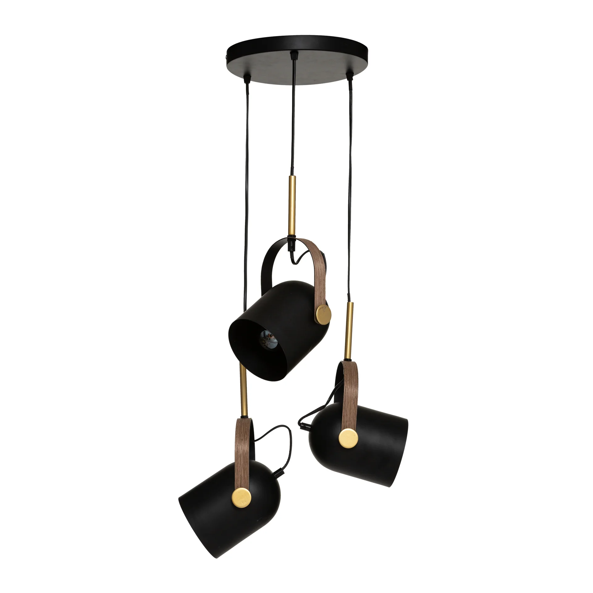 Candeeiro de teto BIL preto e dourado 83cm by hôma, photo 1