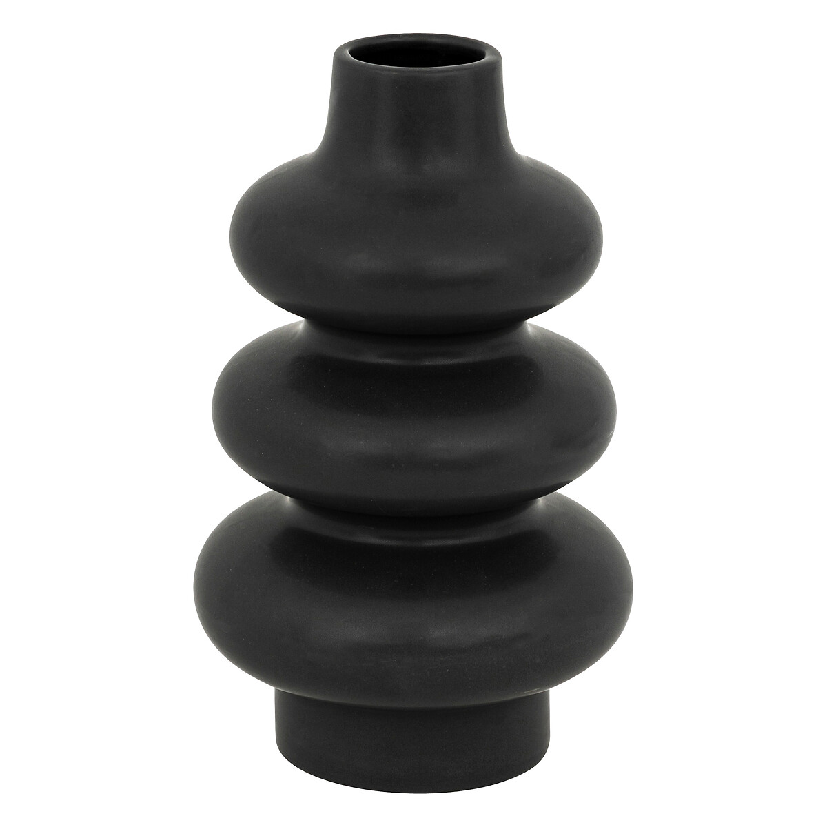 Jarra CLOTHILDE em cerâmica preto 25cm da hôma, fotografia 1