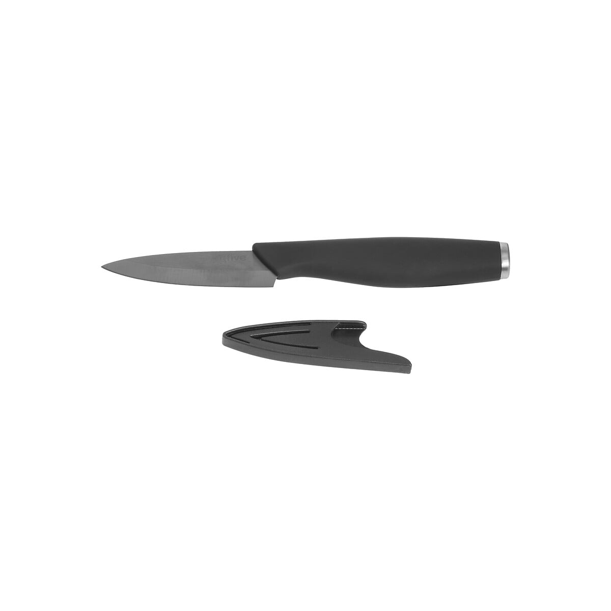 Faca em cerâmica com capa proteção preta 7,5cm da hôma, fotografia 1
