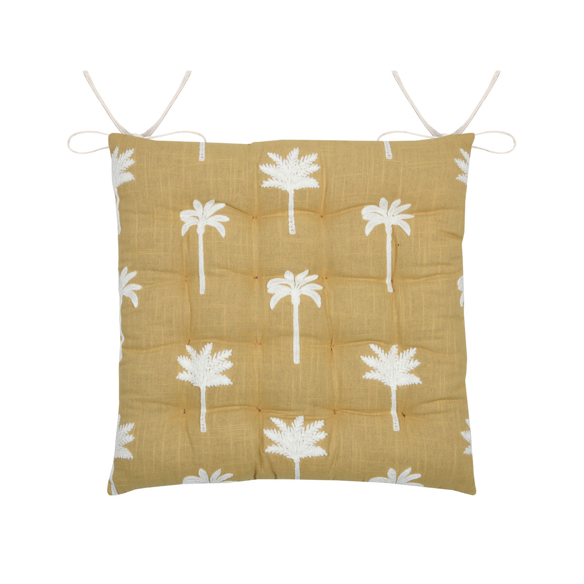 Coxim para cadeira CASABLANCA amarela 38x38cm da hôma, fotografia 1