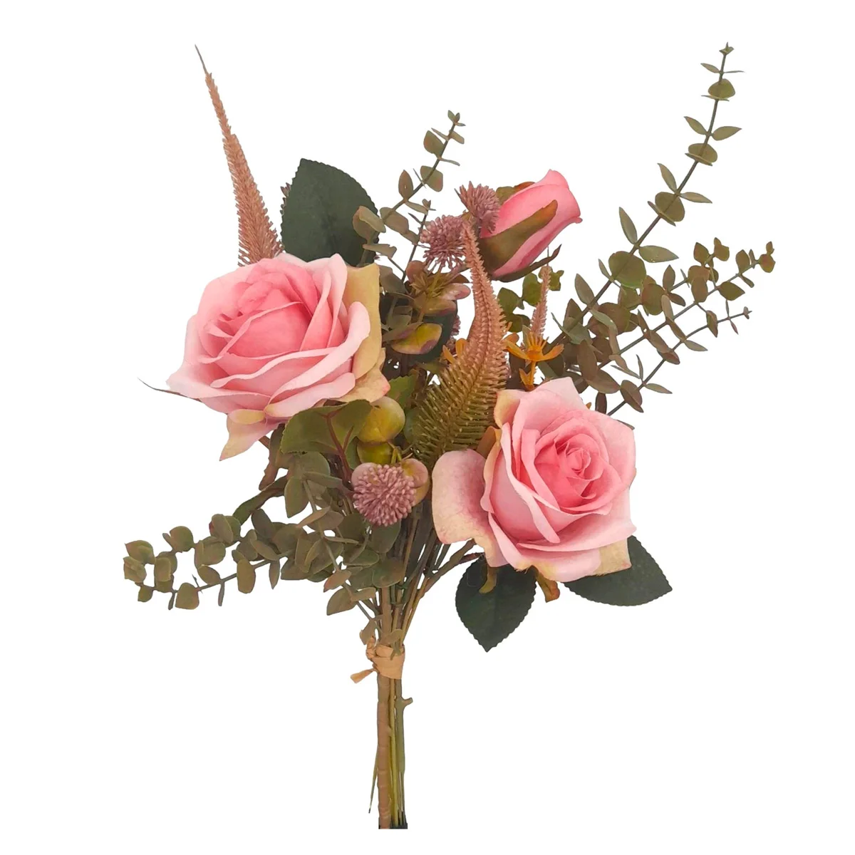 Bouquet rosas e eucalipto rosa 40cm da hôma, fotografia 1