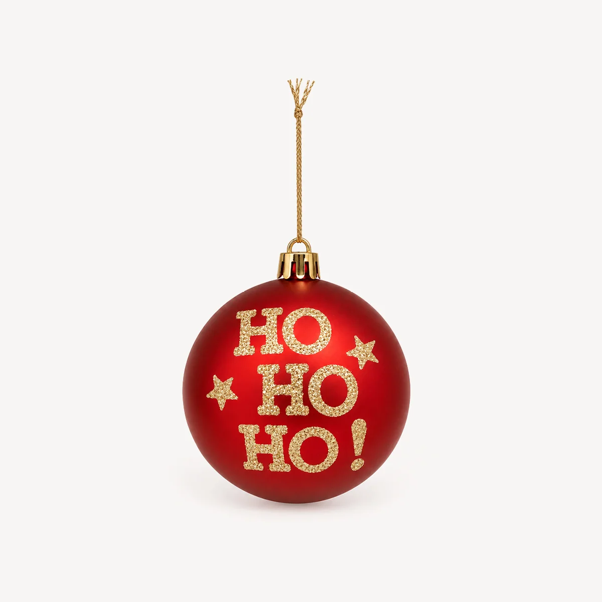 Bola HOHOHO vermelha e dourada 8cm da hôma, fotografia 1