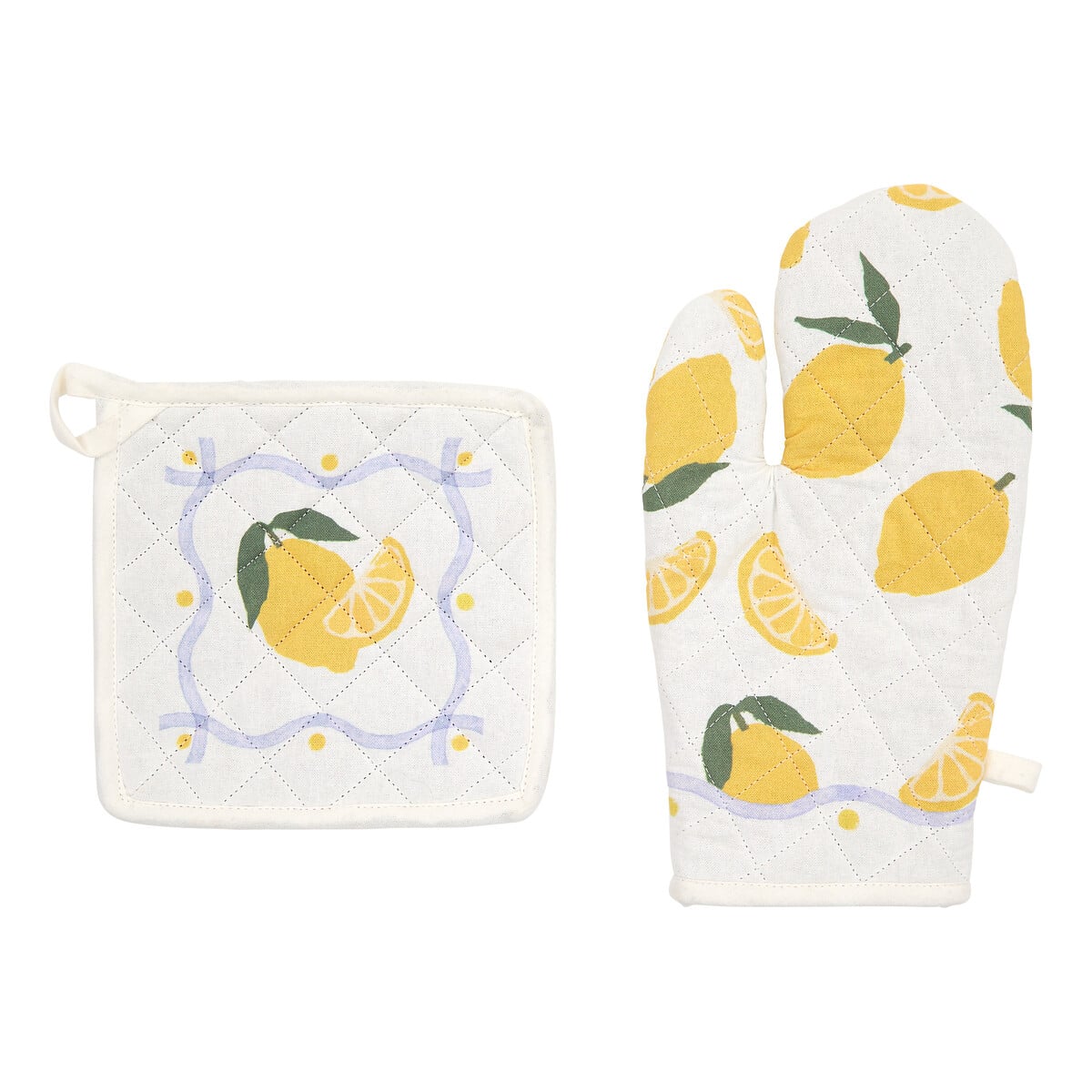 Conjunto de luva e pega de cozinha FRUITY branco da hôma, fotografia 1