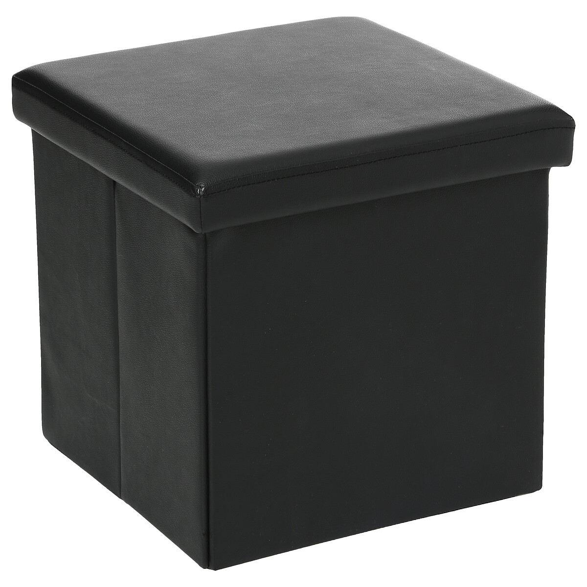 Pufe quadrado AKENO preto 37,5x38cm by hôma, photo 1