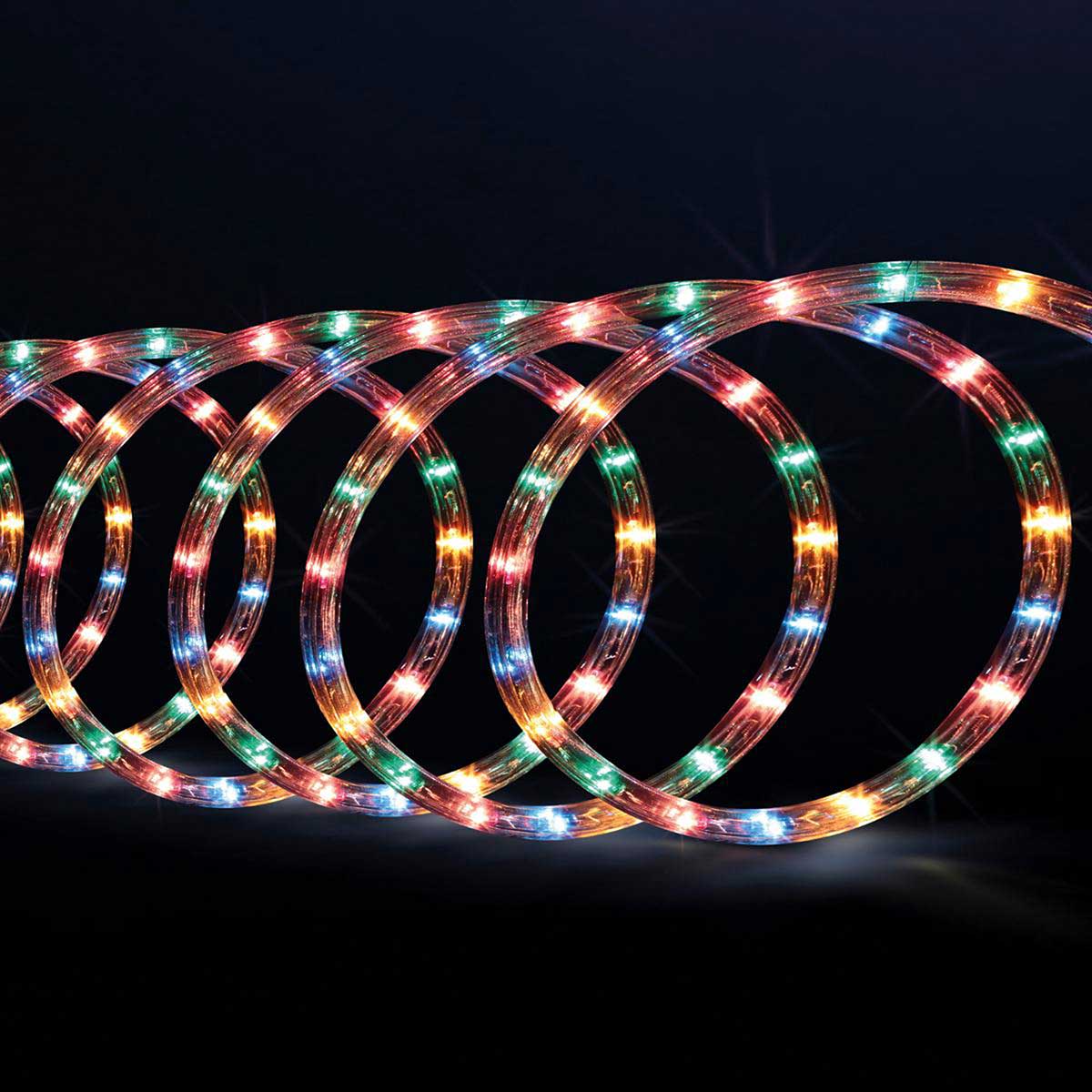 Mangueira luminosa de natal multicolor 432 leds 24m da hôma, fotografia 1