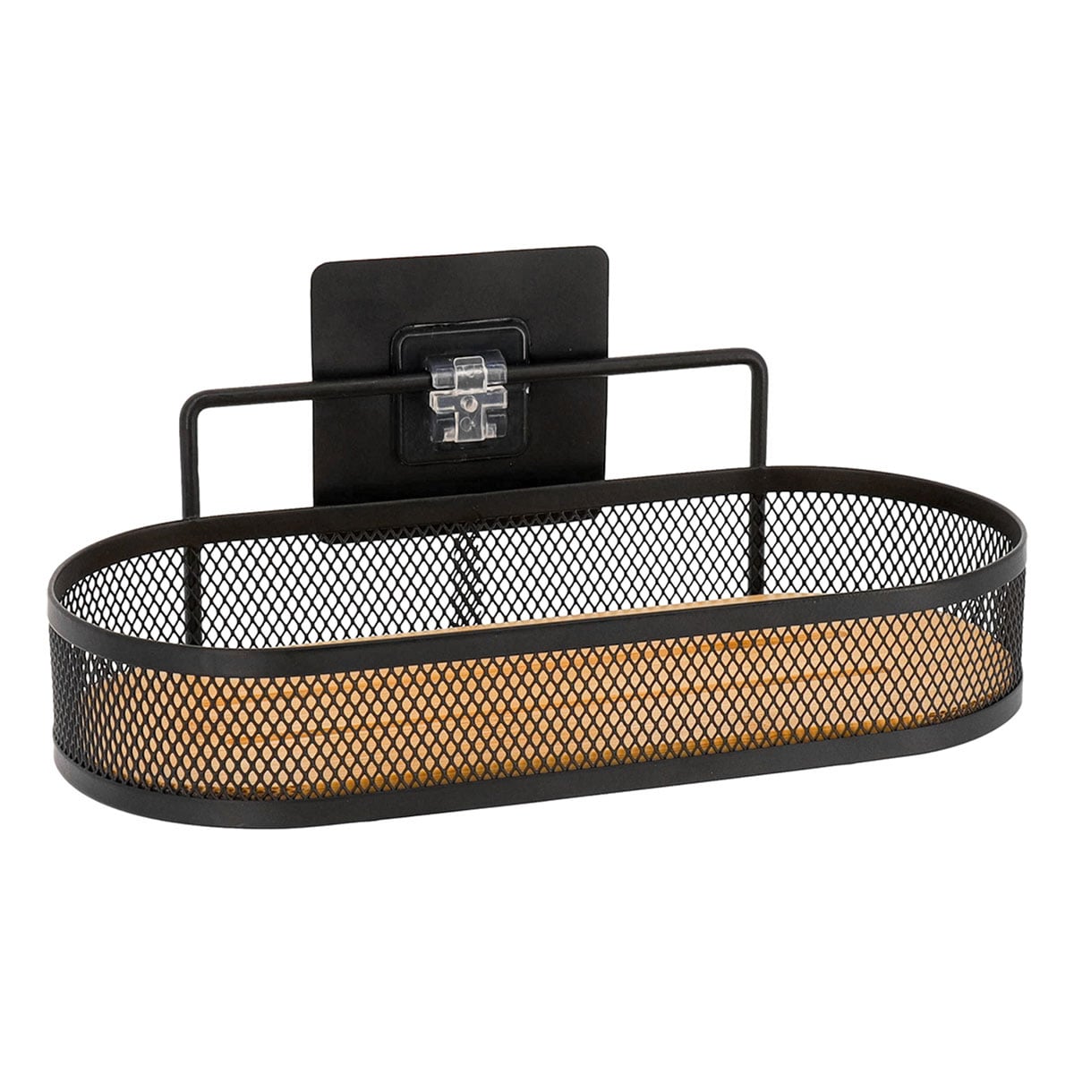Suporte wc oval preto 11x25x11,5cm da hôma, fotografia 1