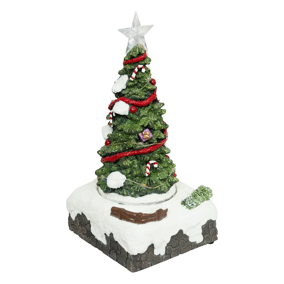 Aldeia árvore de natal com luz - música - movimento 12,5x22,5cm by hôma, photo 1