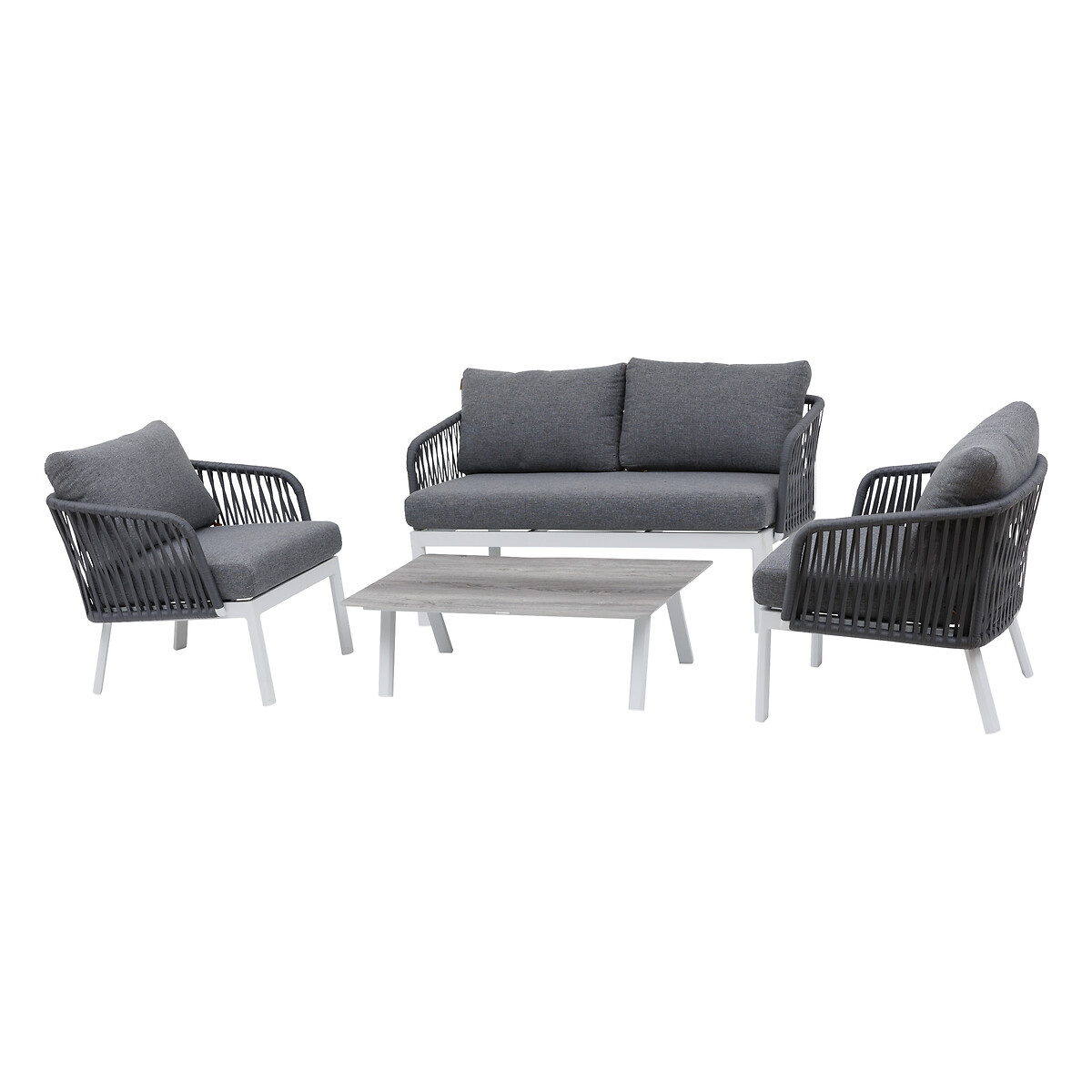Conjunto de jardim BARCELONE branco e cinza da hôma, fotografia 1
