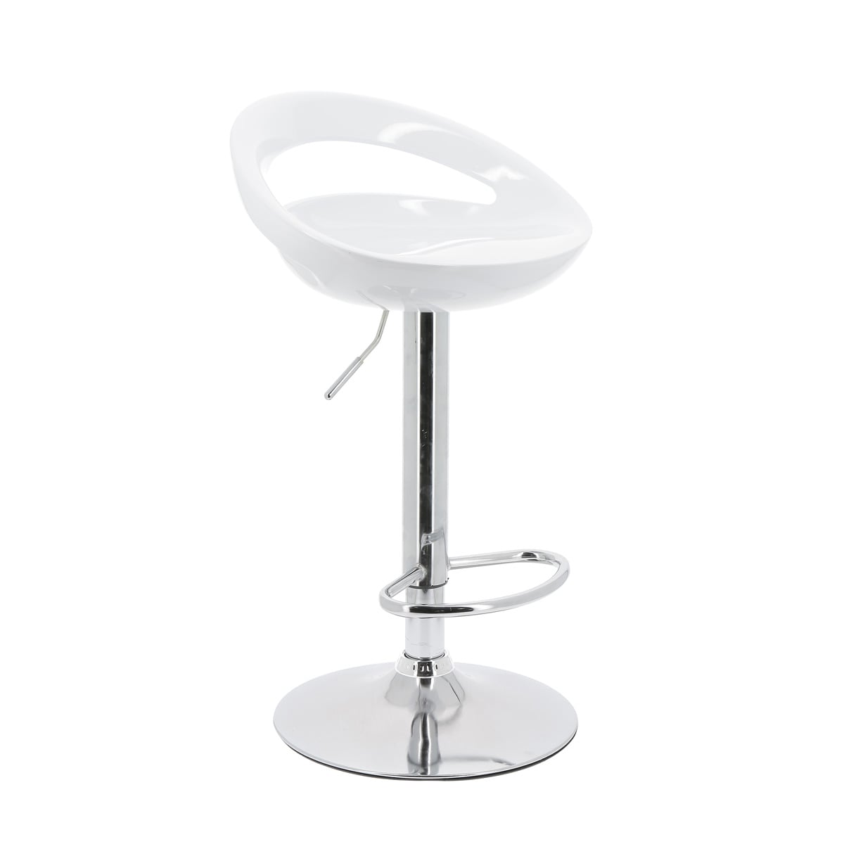 Conjunto de 2 bancos de bar SALSA branco da hôma, fotografia 1