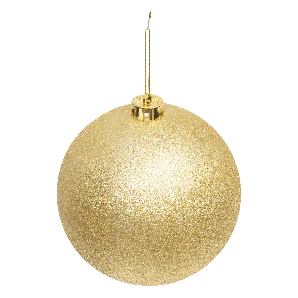 Bola de natal maxi dourada com brilhantes 15cm da hôma, fotografia 1