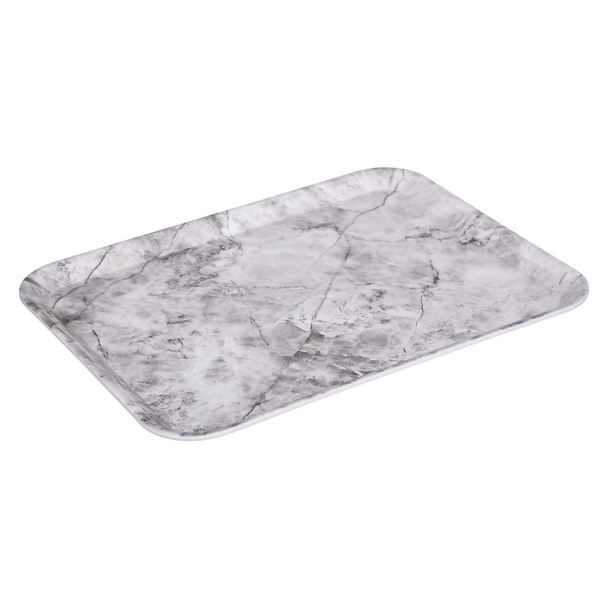 Tabuleiro melamina mármore branco 33x43cm da hôma, fotografia 1