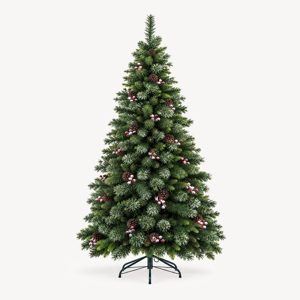 Árvore de natal WYOMING verde com pinhas e azevinhos 210cm by hôma, photo 1