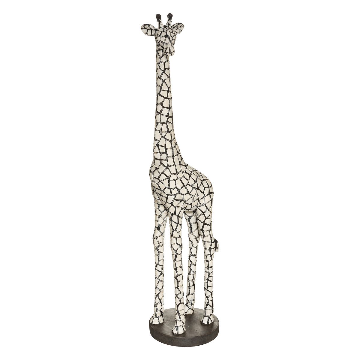 Estátua girafa preto e branco 89cm da hôma, fotografia 1
