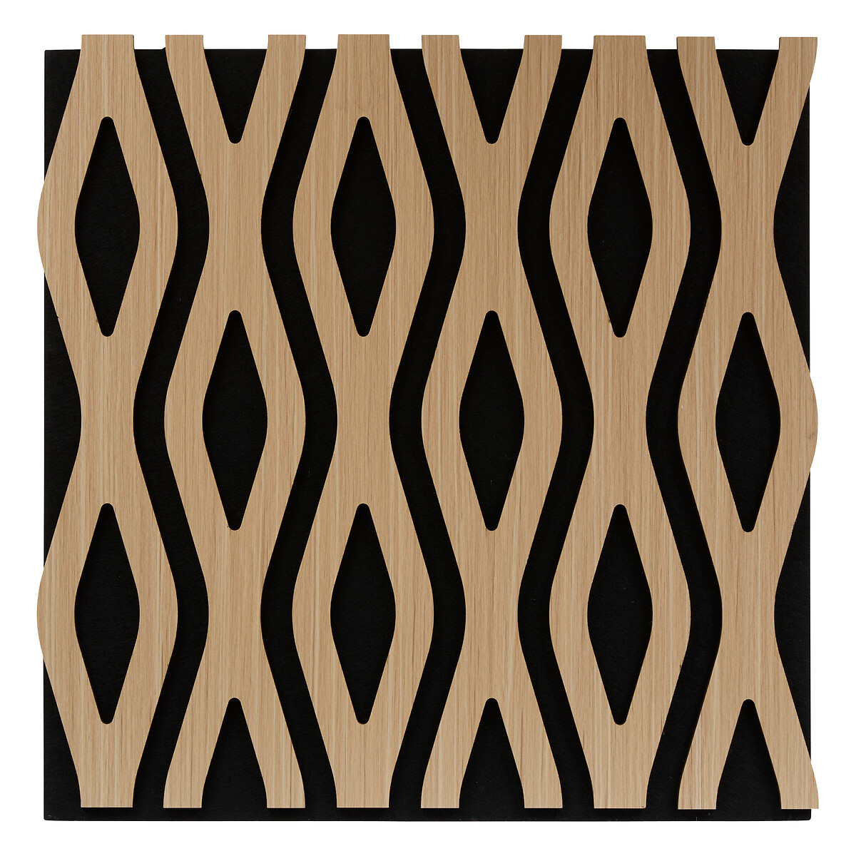 Painel decorativo waves CLINT natural em mdf 61x61cm da hôma, fotografia 1