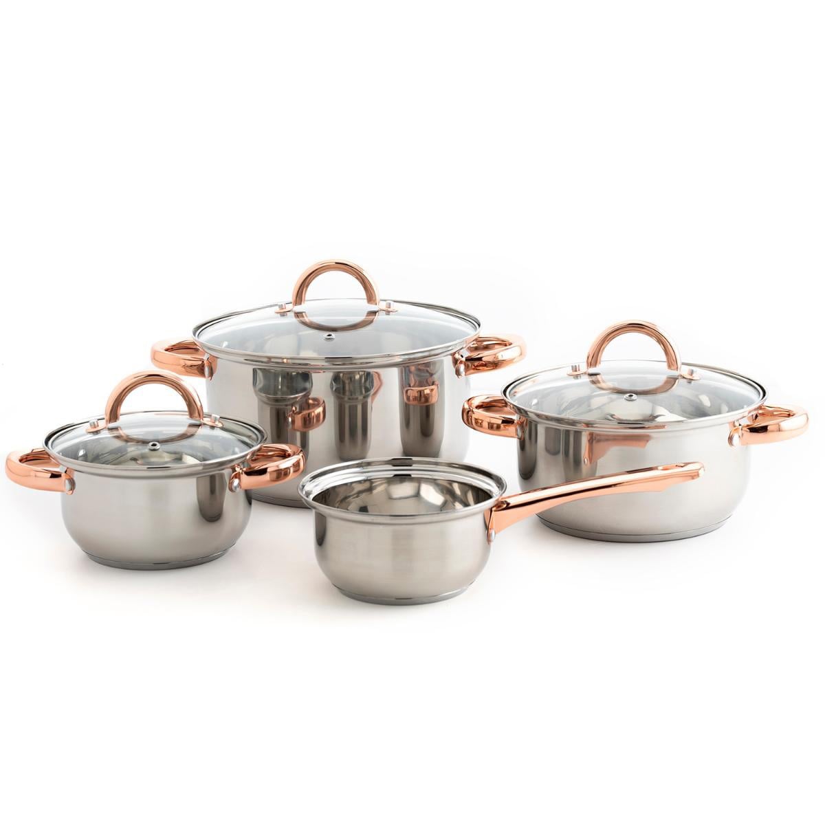Trem cozinha 4 peças inox pegas bronze by hôma, photo 1