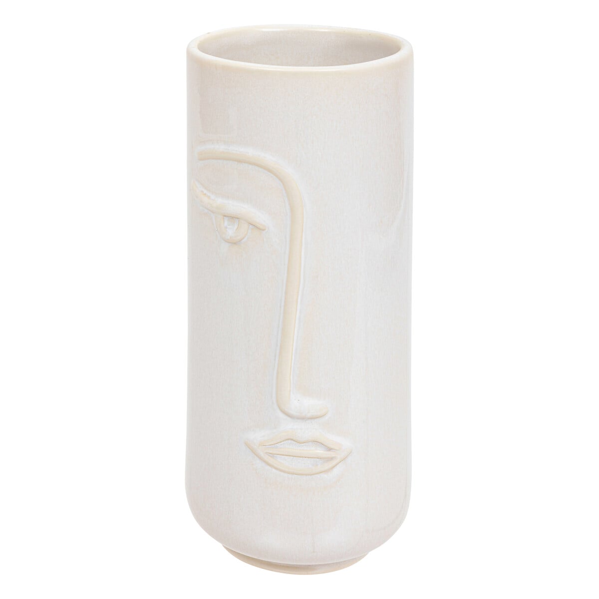 Jarra sol branca decorativa rosto 25cm da hôma, fotografia 1