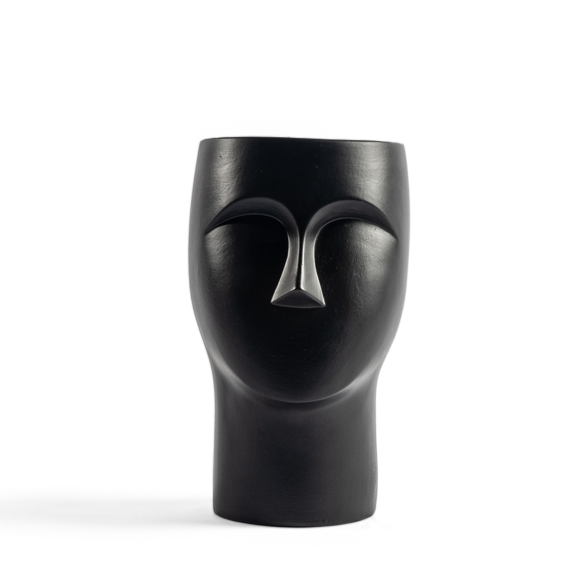 Jarra de cerâmica preta figura cara de homem by hôma, photo 1
