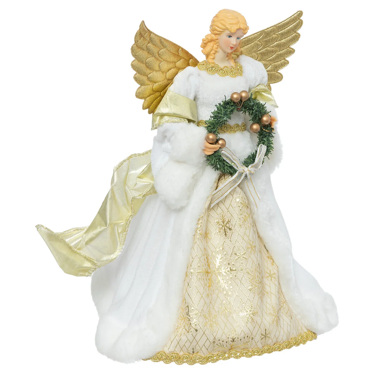 Anjo para topo de árvore dourado e branco 30cm by hôma, photo 1
