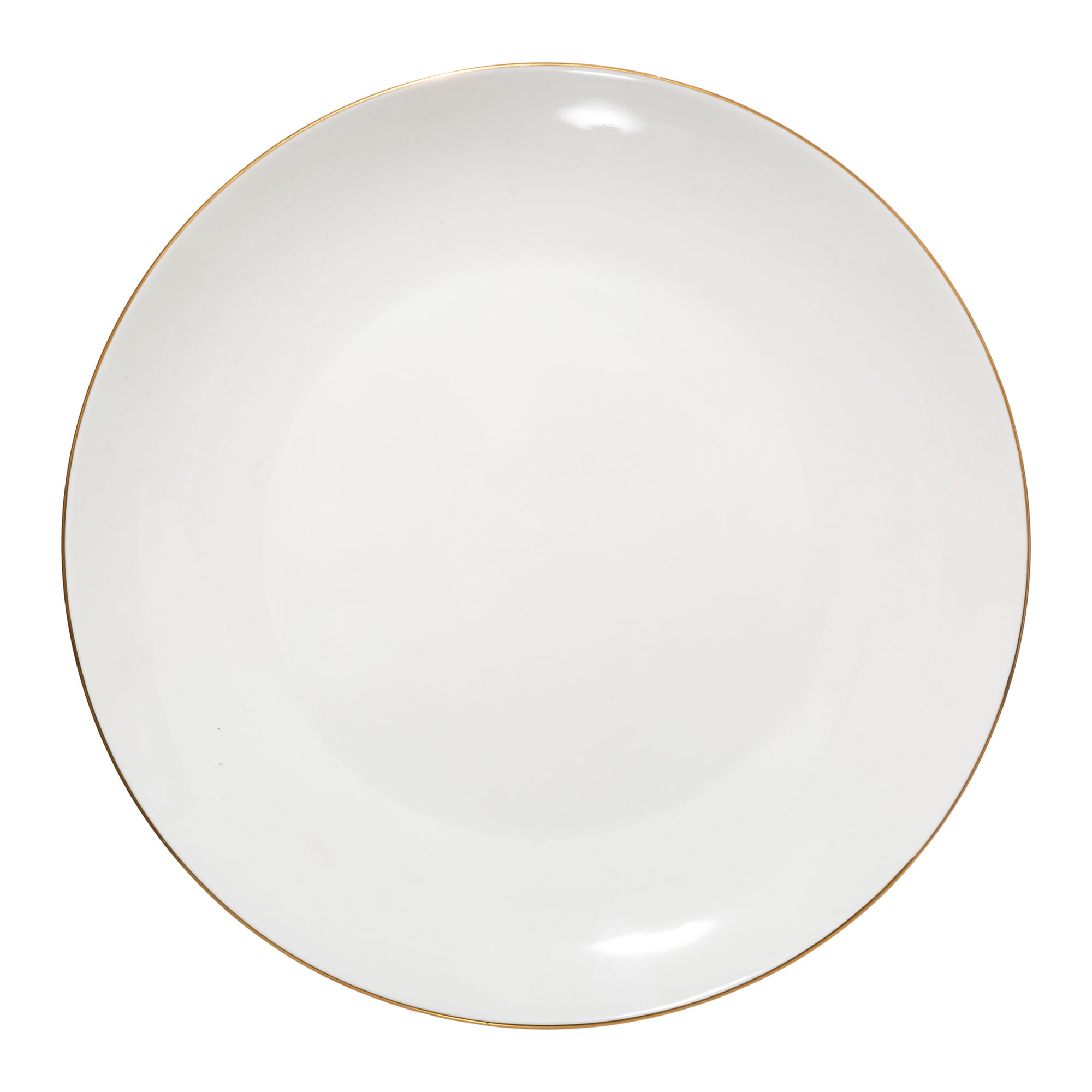 Prato raso PETIT SALON branco com beira dourada 27cm da hôma, fotografia 1
