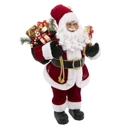Pai natal decorativo com roupa em veludo vermelho 61cm by hôma, photo 1