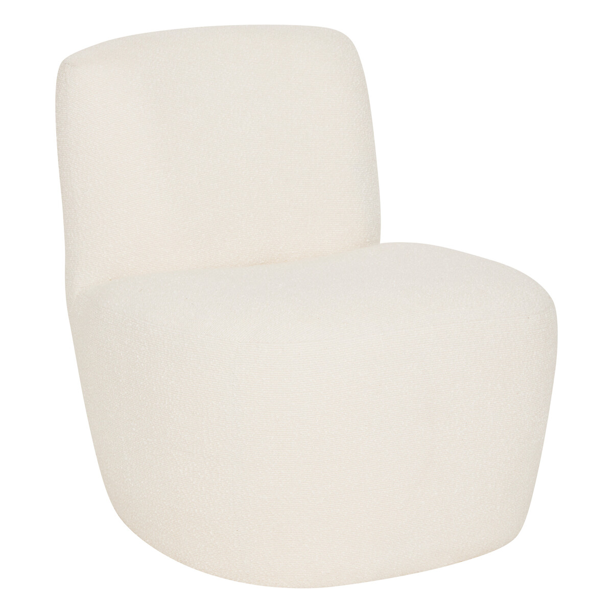 Poltrona LEONE branca em bouclé 70,8x63,6x67,8cm da hôma, fotografia 1