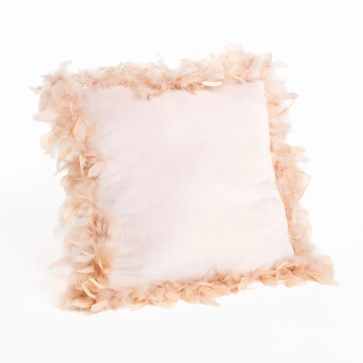 Almofada rosa claro em veludo 40x40cm da hôma, fotografia 1