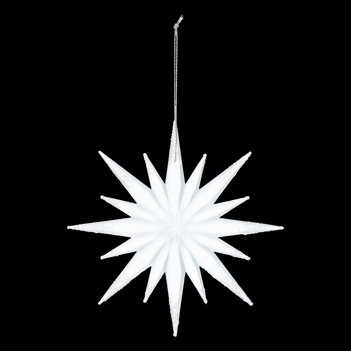 Pendurante De Estrela Frosty Branca 12cm da hôma, fotografia 1