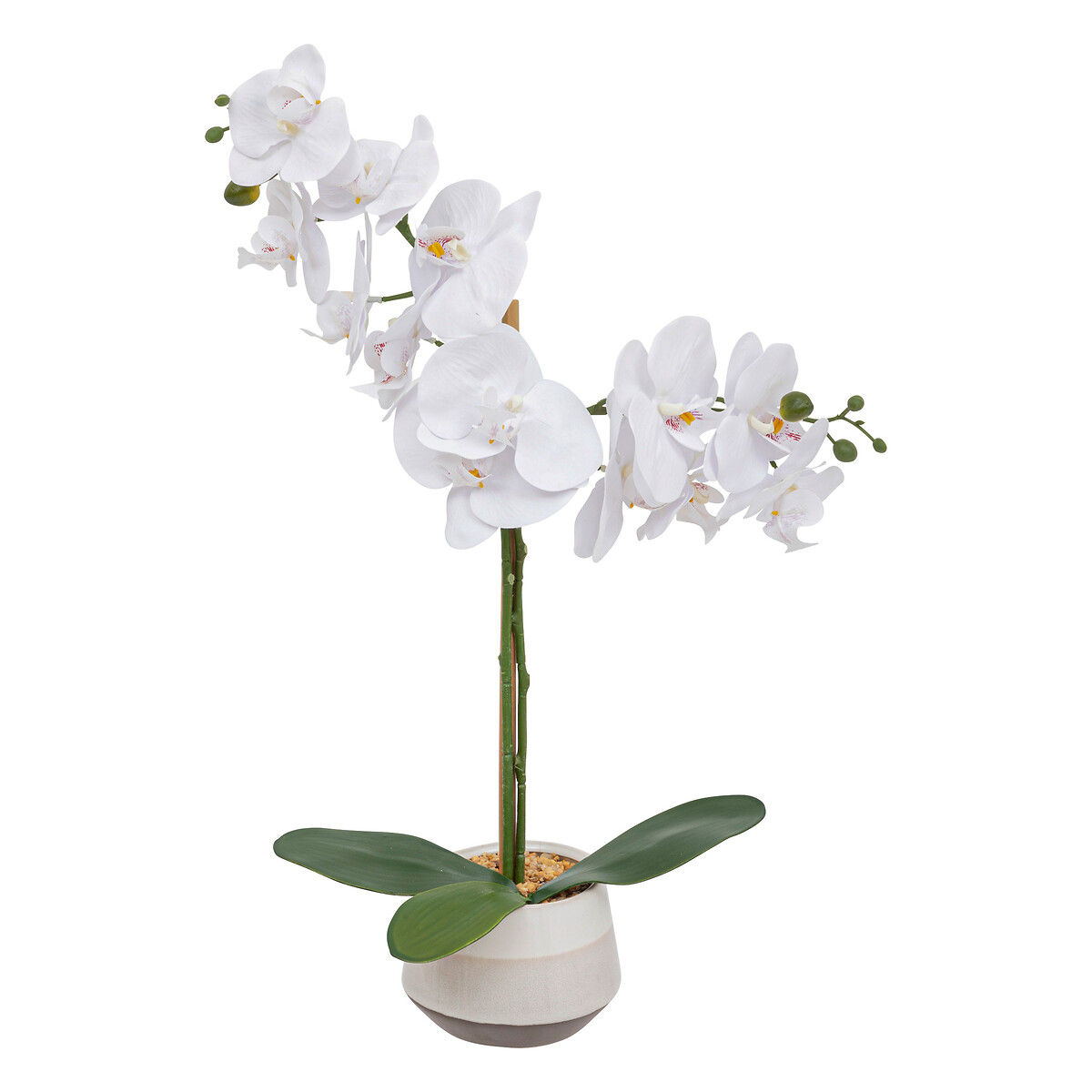 Planta orquídea branca artificial com vaso 52cm da hôma, fotografia 1