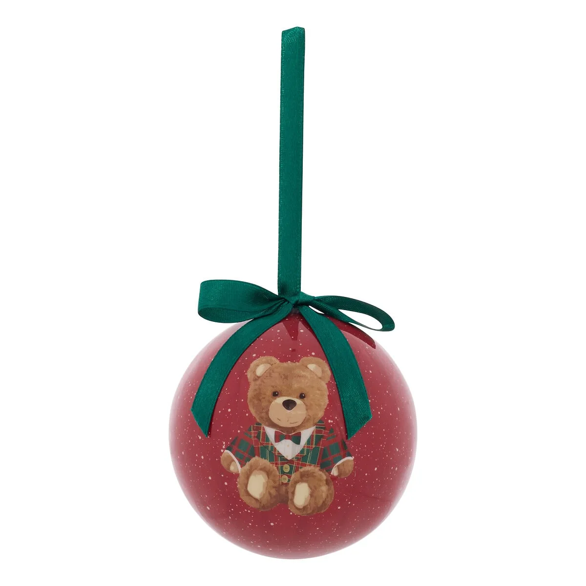 Bola de natal ursinho com laço 7.5cm da hôma, fotografia 1