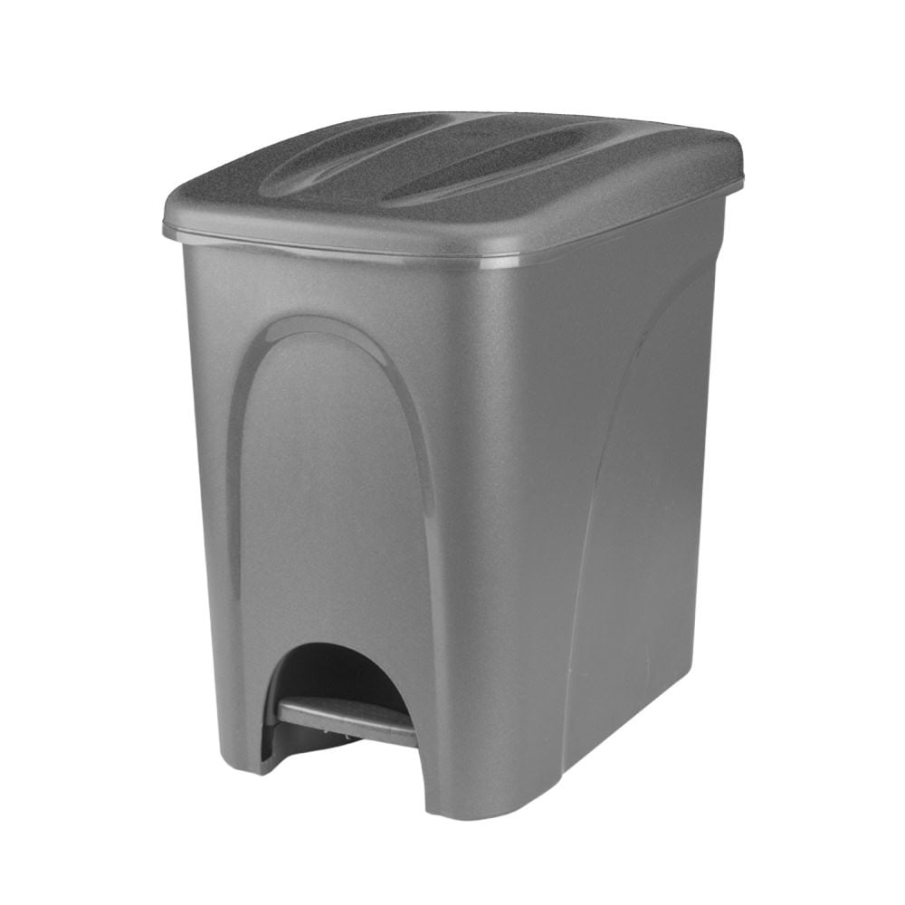 Balde lixo cinza com pedal 25l by hôma, photo 1