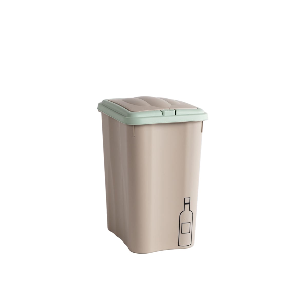 Ecoponto 21L plástico com tampa verde by hôma, photo 1