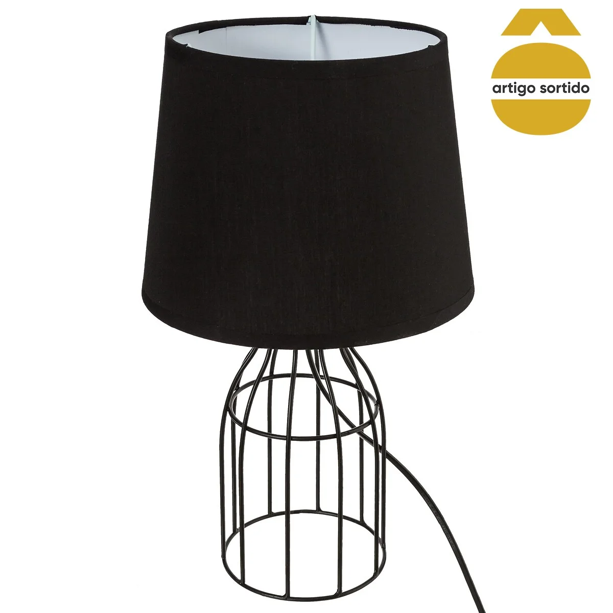 Candeeiro de mesa moca preto com base em metal by hôma, photo 1