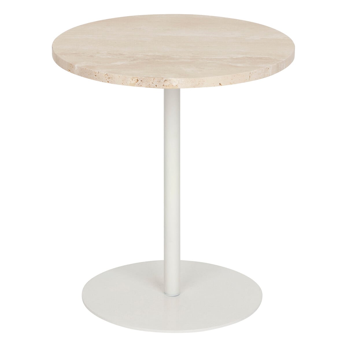 Mesa de apoio CELEN branca em cimento D40x45cm da hôma, fotografia 1