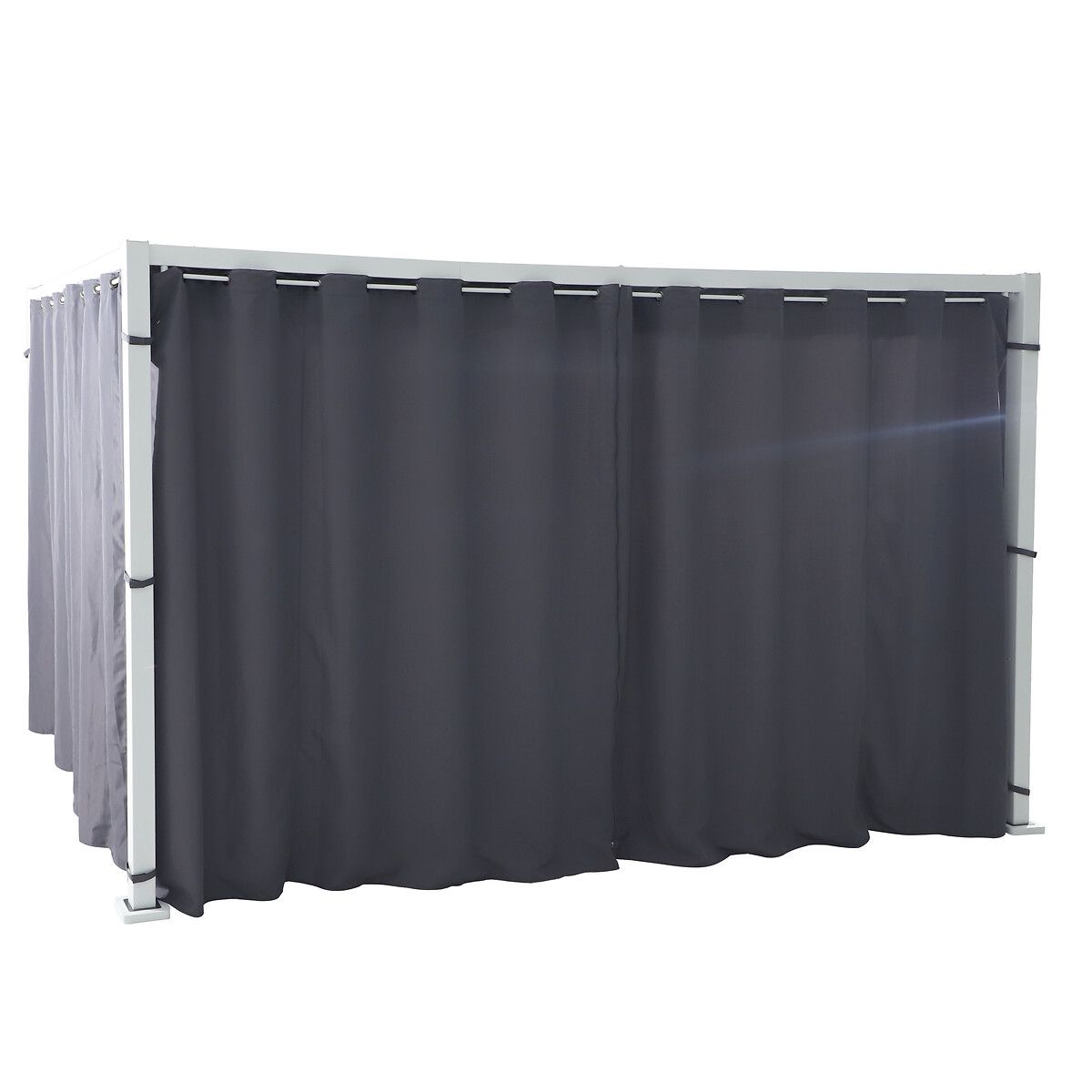 Conjunto de cortina e trlho para pérgola ZLYA cinza escuro 2,18m by hôma, photo 1