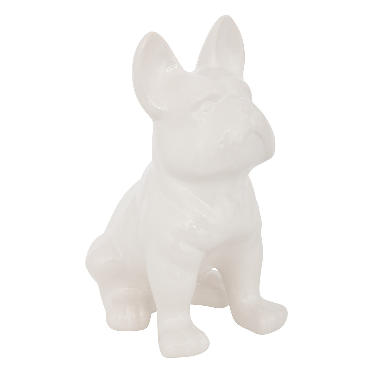 Cão decorativo branco em cerâmica da hôma, fotografia 1