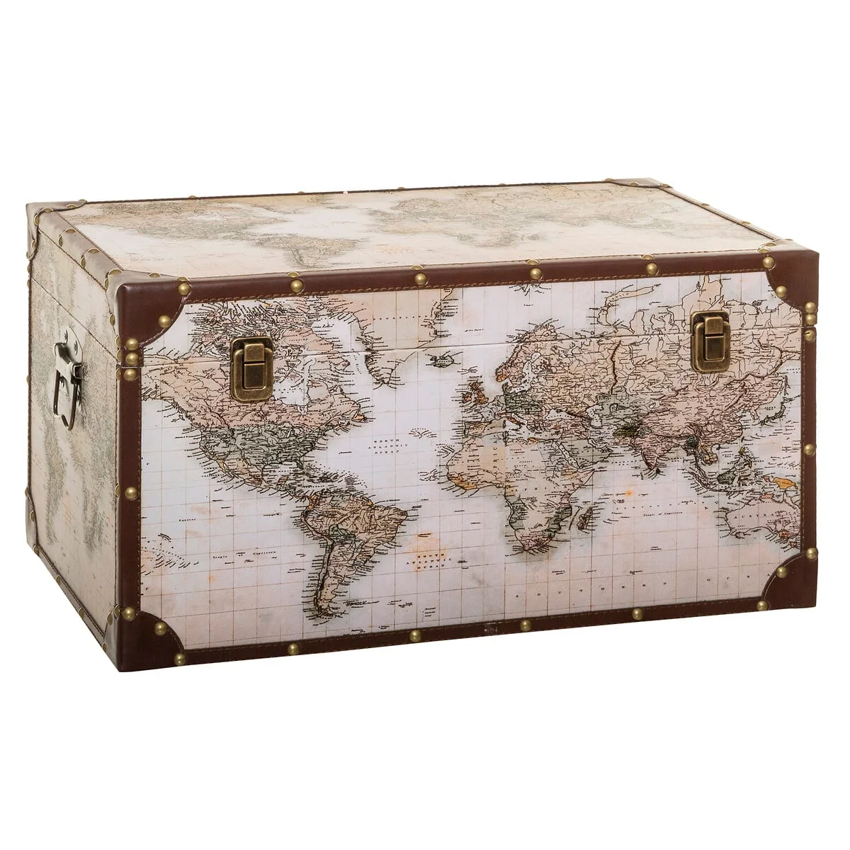 Baú decoração mundo ANZO 16x35cm da hôma, fotografia 1