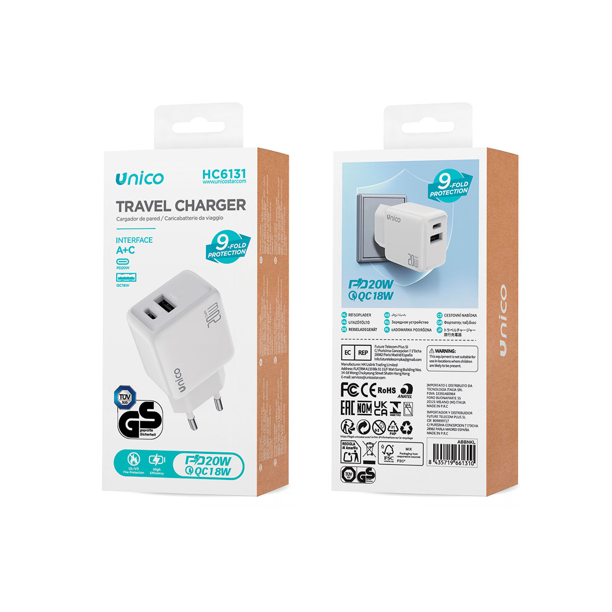 Carregador USB 18W Branco da hôma, fotografia 1