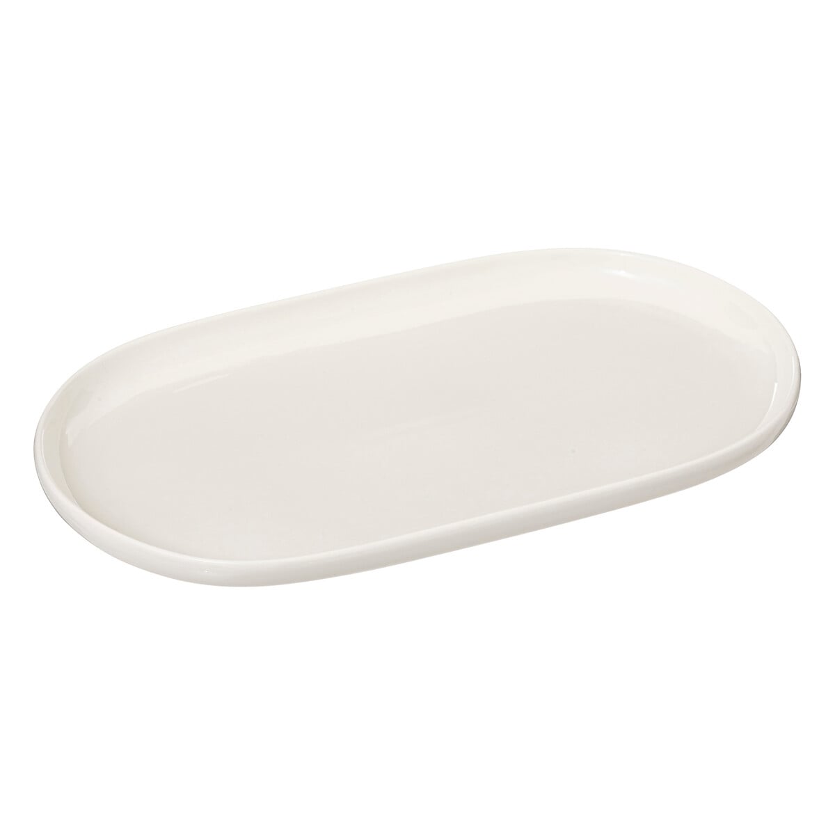 Prato oval NORA branca em porcelana 18x30cm da hôma, fotografia 1